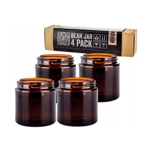 Comandante Comandante Bean Jar Brown Glass - Brązowy słoik na zmieloną kawę - 4 sztuki 9819758 4260113434628