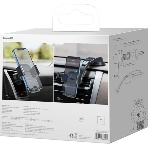 Baseus Uchwyt zaciskowy do samochodu Easy Control Clamp SUYK000-001 9895756 6932172600365