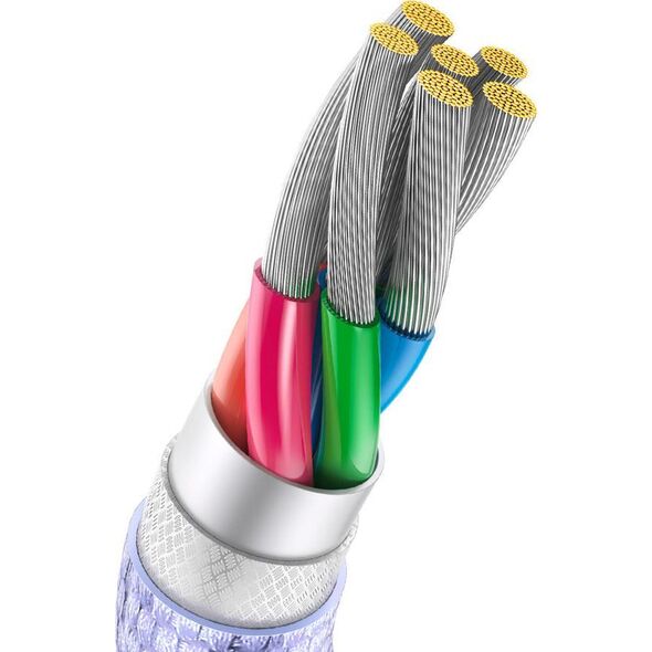Kabel USB Baseus USB-A - USB-C 1.2 m Fioletowy (baseus_20220224125446) 9900305 6932172602826