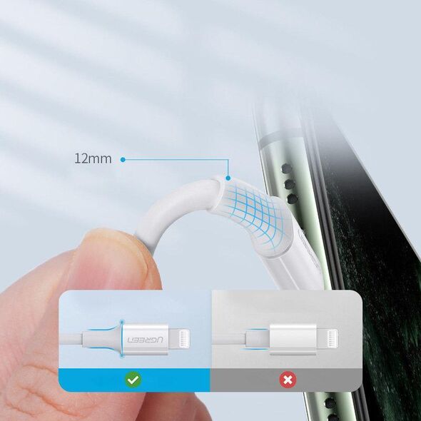 Kabel USB Ugreen USB-C - Lightning 0.5 m Biały (6957303867479) 9900368 6957303867479