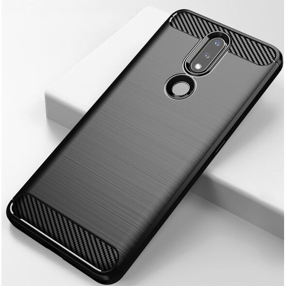 Hurtel Carbon Case elastyczne etui pokrowiec Nokia 2.4 czarny 9902432 9145576232170