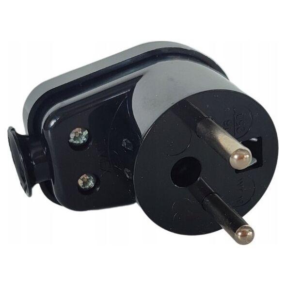 Orno ORNO WTYCZKA GUMOWA Z UCHWYTEM IP44 CZARNA 2P+Z WT-16/CZARNY 9919845 5907522194963