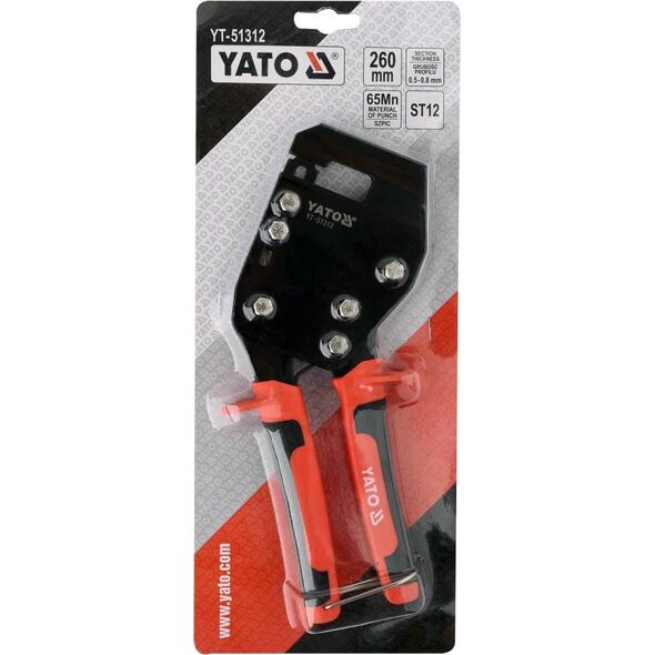 Yato YATO SZCZYPCE DO ŁĄCZENIA PROFILI 260mm YT-51312 9921734 5906083055225