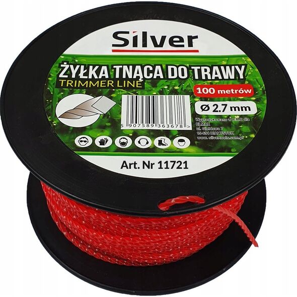 Silver ŻYŁKA TNĄCA 2,7x100m SKRĘCONA/KARBOWANA /SILVER EX11721 9922584 5907589363661