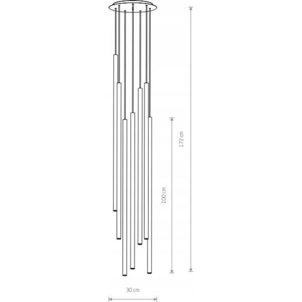 Lampa wisząca Nowodvorski Lampa wisząca LASER 7667 Nowodvorski metalowa kaskada do salonu czarna 9935841 5903139766791
