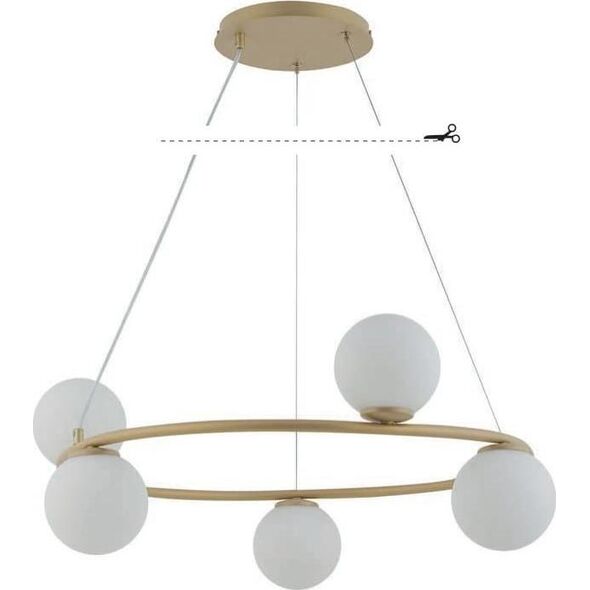 Lampa wisząca Sigma Lampa modernistyczna GAMA KOŁO Sigma 5-punktowa złoty 9937348 5907554417696