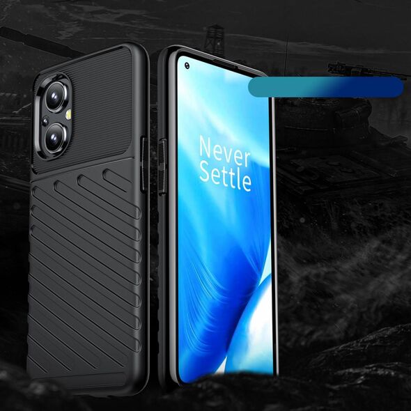Hurtel Thunder Case elastyczne pancerne etui pokrowiec OnePlus Nord N200 5G czarny 9939018 9145576240151