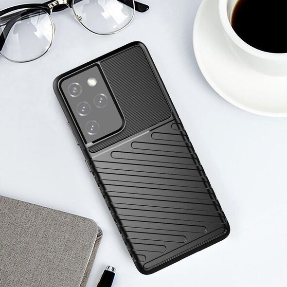 Hurtel Thunder Case elastyczne pancerne etui pokrowiec Samsung Galaxy S22 Ultra czarny 9939027 9145576240038