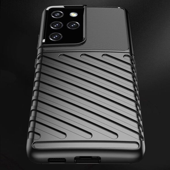 Hurtel Thunder Case elastyczne pancerne etui pokrowiec Samsung Galaxy S22 Ultra czarny 9939027 9145576240038