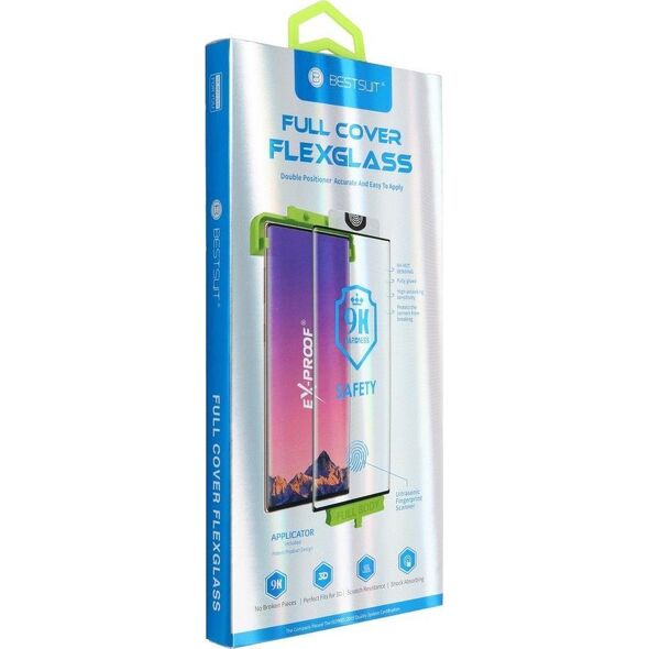 Partner Tele.com Szkło hybrydowe Bestsuit Flexible 5D Full Glue do Samsung Galaxy S22 Ultra czarny (Hot Bending) - działający czytnik 9939460 5903396145025