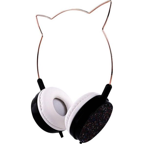 Słuchawki Partner Tele.com Słuchawki nagłowne CAT EAR model YLFS-22 Jack 3,5mm czarne 9940216 5903396142215