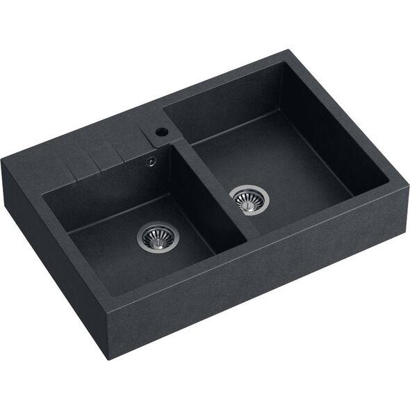 Zlewozmywak Quadron BILL 120 GraniteQ black diamond/slementy stalowe 9986912 5903242539961