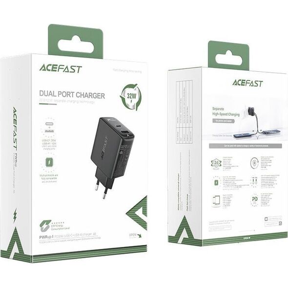 Ładowarka Acefast A5 1x USB-A 1x USB-C 2.4 A (6974316280118) 10016606 6974316280118