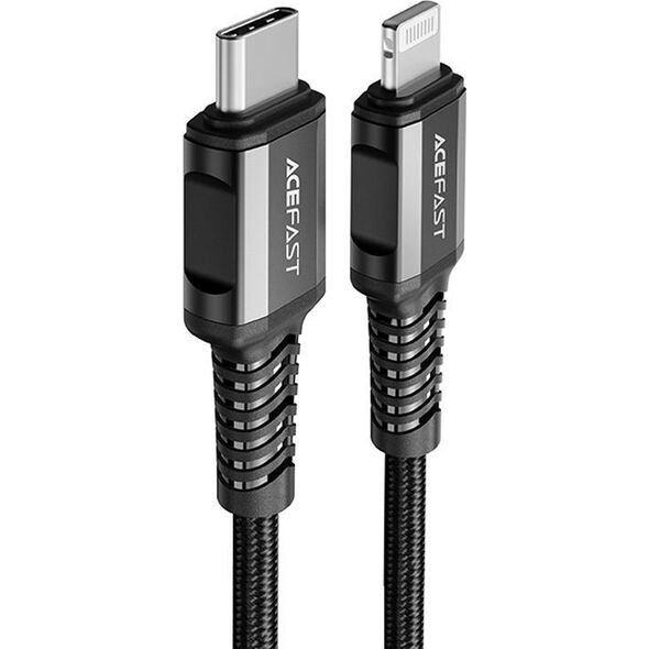 Kabel USB Acefast USB-C - Lightning 1.2 m Czarny (6974316280484) 10018006 6974316280484