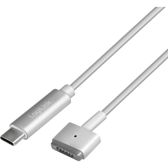 Kabel USB LogiLink USB-C - MagSafe 2 1.8 m Srebrny (PA0226) 10043666 4052792057362