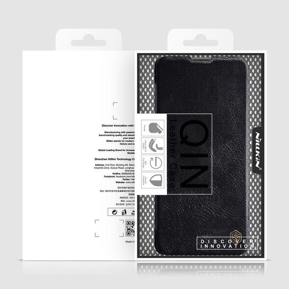 Nillkin Nillkin Qin Case etui do Xiaomi Poco X4 Pro 5G osłona na aparat kabura pokrowiec obudowa z klapką brązowy 10062387 6902048234987