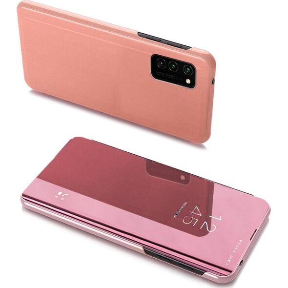 Hurtel Clear View Case futerał etui z klapką Samsung Galaxy A03s (166,5) różowy 10062416 9145576241288