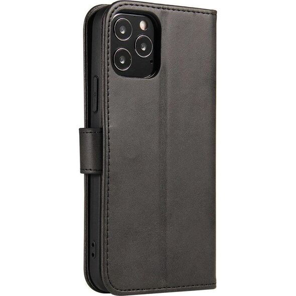 Hurtel Magnet Case elegancki futerał etui pokrowiec z klapką i funkcją podstawki Honor Magic3 Pro czarny 10062445 9145576241684
