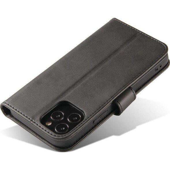 Hurtel Magnet Case elegancki futerał etui pokrowiec z klapką i funkcją podstawki Honor Magic3 czarny 10062447 9145576241691