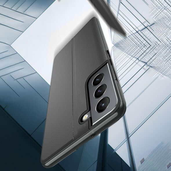 Hurtel Eco Leather View Case elegancki futerał etui z klapką i funkcją podstawki Samsung Galaxy S22+ (S22 Plus) czerwony 10062486 9145576241141