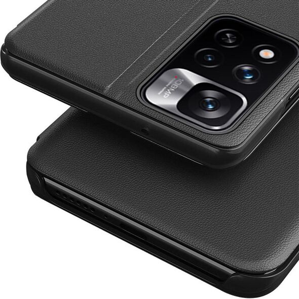 Clear View Eco Leather View Case elegancki futerał etui z klapką i funkcją podstawki Poco M4 Pro 5G niebieski 10063561 9145576241448