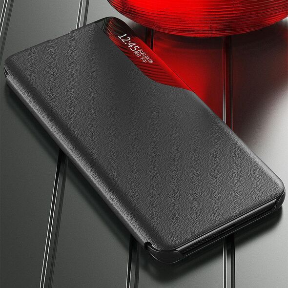 Clear View Eco Leather View Case elegancki futerał etui z klapką i funkcją podstawki Xiaomi Poco X4 NFC 5G czerwony 10063562 9145576241400