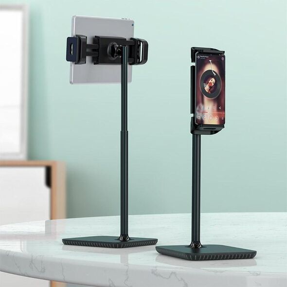 Stojak Acefast Acefast teleskopowy uchwyt do telefonu i tabletu (135-230mm szer.) na biurko 360 czarny (E4 black) 10065287 6974316280378