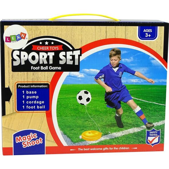 LeanToys Zestaw Piłki Nożnej Piłka na Sznurku Pompka 10074165 5904665993132