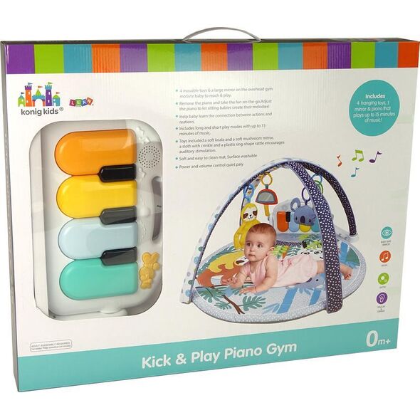 LeanToys Mata Edukacyjna Koala Pianinko Melodie Zawieszki 10074187 5904204758642
