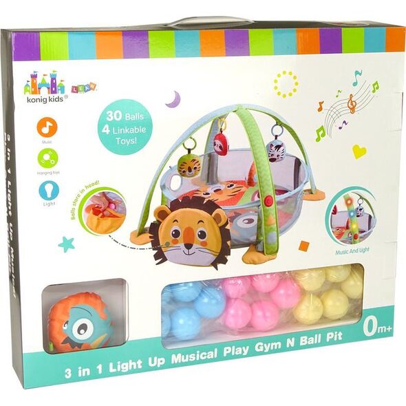 LeanToys Mata Edukacyjna Lew Kojec Piłeczki Dla Maluszka Melodie 10074190 5904204758611