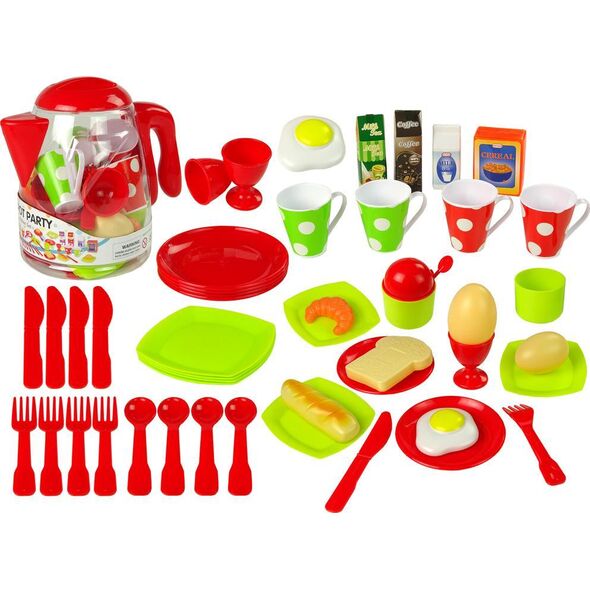 LeanToys Zestaw Artykułów Spożywczych Dzbanek Kubek Talerzyki 42 Elementy 10074258 5903802458756