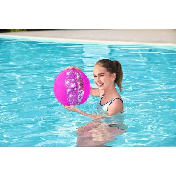 Bestway Piłka Plażowa Z Brokatem Rózowa 41cm Bestway 31050 10074542 6942138967197