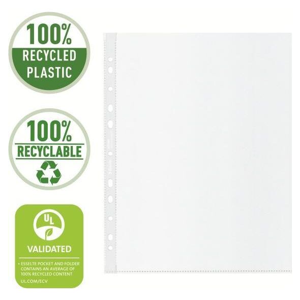 Esselte Koszulka groszkowa Recycled Premium PP 70 mic. A4 Maxi , 100 szt. Esselte 627494 10087474 4049793067520