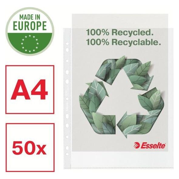 Esselte Koszulka groszkowa Recycled Premium PP 70 mic. A4 Maxi , 100 szt. Esselte 627494 10087474 4049793067520