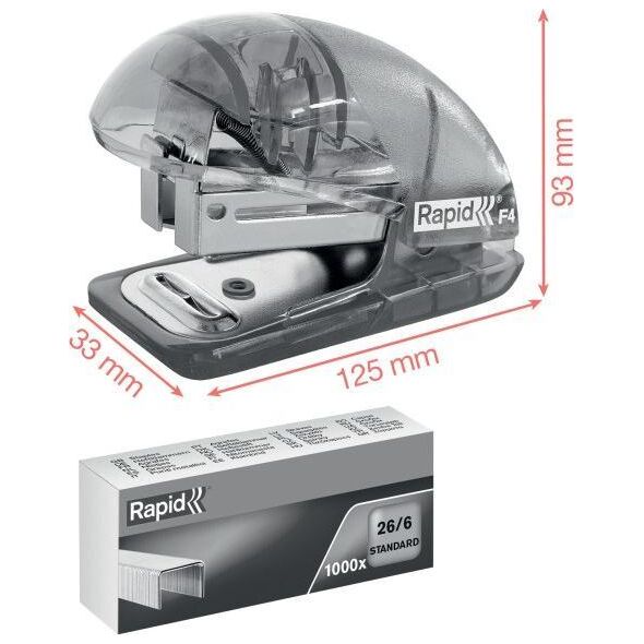 Zszywacz Rapid Zszywacz mini Rapid Colour"Breeze F4, 10 kartek, 5 lat gwarancji, koralowy 5001531 10089318 4051661037993