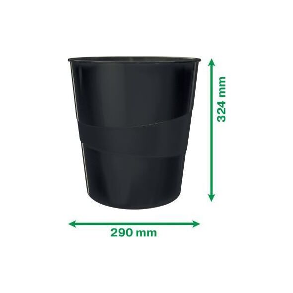 Kosz na śmieci Leitz czarny (ko 0006187) 10090903 4002432127474