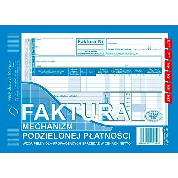 Michalczyk i Prokop 127-3P Faktura A5 MPP netto-pełna 10091213 5903242102103