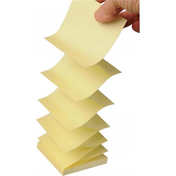 Post-It 3M Ekologiczne karteczki samoprzylepne Post-it_ Z-Notes z certyfikatem PEFC Recycled, Żółte, 76x76mm, 6 bloczków po 100 kar 10091299 4054596723221