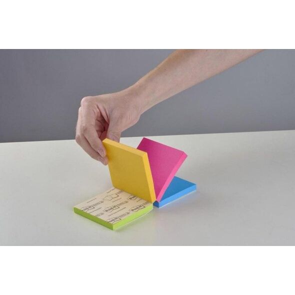 Post-It 3M Multi kostka samoprzylepna POST-IT_ Super Sticky (2014-SC-BYFG),76x76mm, 4x75 kart., mix kolorów 10091424 4046719993840