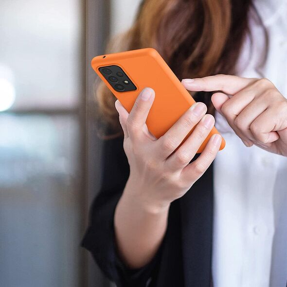 Hurtel Silicone Case elastyczne silikonowe etui pokrowiec Samsung Galaxy A03s czarny 10102386 9145576240717