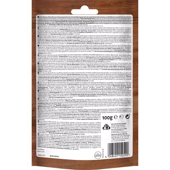 8in1 Przysmak FLAVOURS Meaty Biscuits 100g 10104303 4048422152590