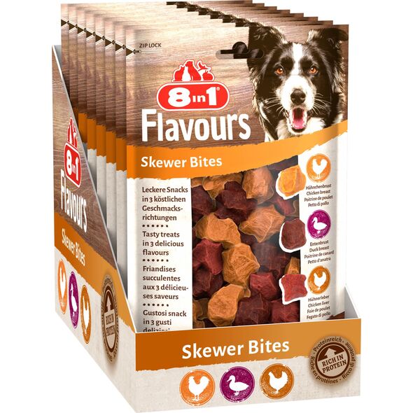 8in1 Przysmak FLAVOURS Skewer Bites 100g 10104304 4048422152538