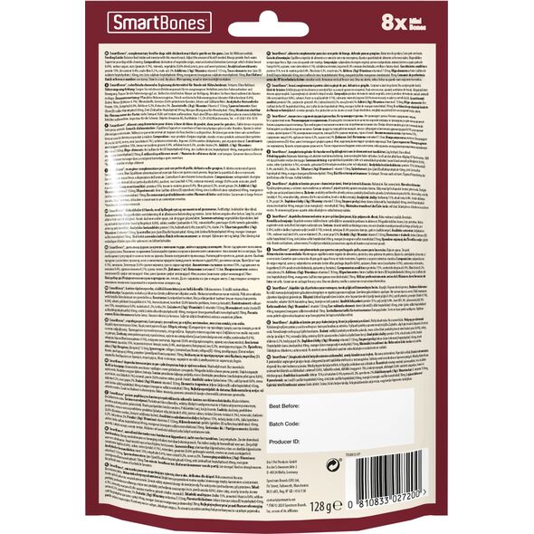 Smart Bones Smart Bones Peanut Butter mini 8 szt. 10104312 810833027200