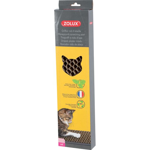Zolux Drapka kartonowa Plaster miodu z kocimiętką 110x40x450 mm 10104459 3336025040286