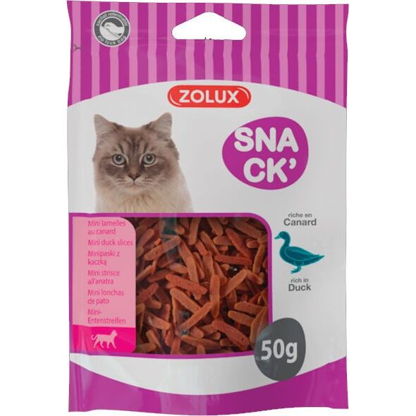 Zolux Przysmak dla kota mini paski z kaczką 50 g 10104586 3336025821519