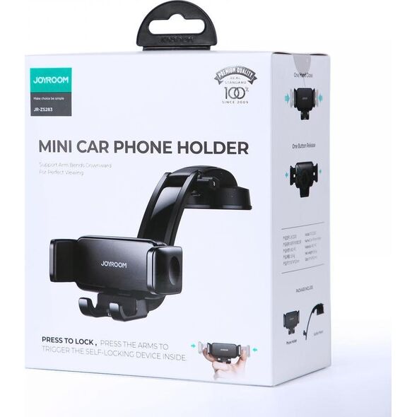 Joyroom Joyroom Uchwyt samochodowy Joyroom JR-ZS283 Dash & Windshield Car Mount Black 10112692 6941237176554
