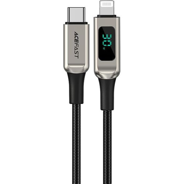 Kabel USB Acefast USB-C - Lightning 1.2 m Srebrny (6974316281047) 10119017 6974316281047