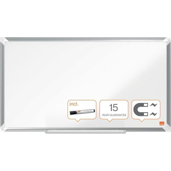 Nobo nobo Szeroka tablica magnetyczna Premium Plus, stalowa, 71x40 cm 10119210 5028252611923
