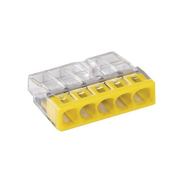 Wago SZYBKOZŁĄCZKA WAGO 2273-205 5X0,5-2,5 MM2 ŻÓŁTA 5 SZTUK 10142619 5907522003135