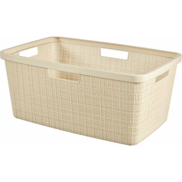 Kosz na pranie Curver Kosz do Magla Łazienkowy JUTE 46L w Kremowym kolorze 10178831 3253928091033